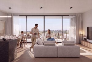 block c interior view 3 people